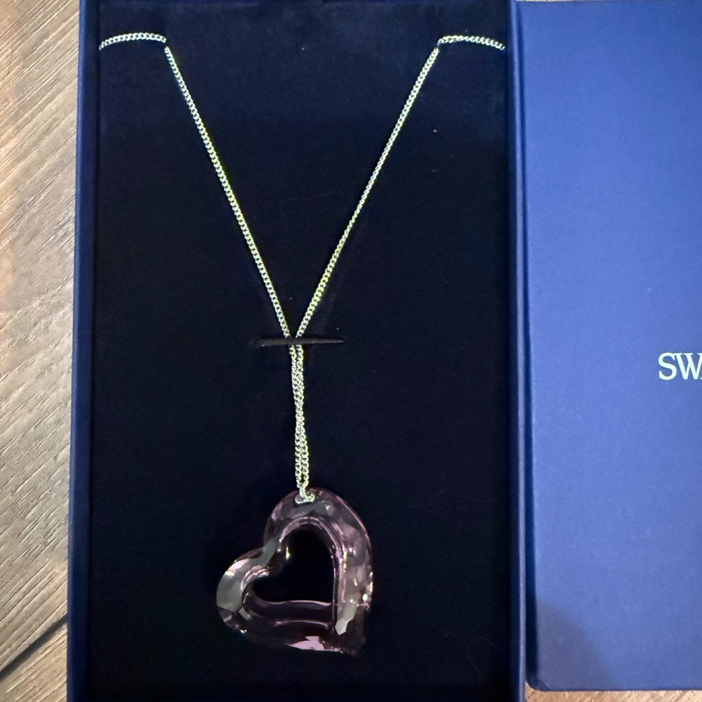 Swarovski Purple Heart Pendant Necklace